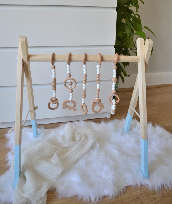 Wooden Baby Gym - Blue